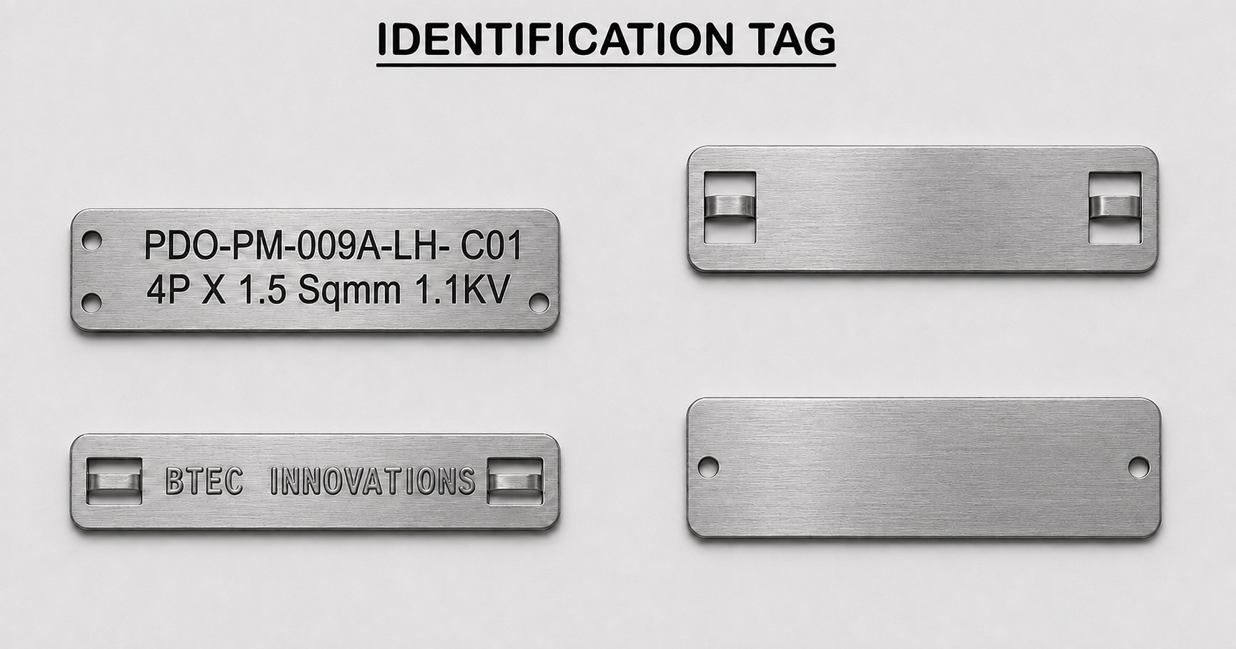 B-Tec Industrial Identification Tags, Easy Reader Markers and Carriers