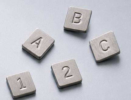 B-Tec Easy Reader stainless steel character markers
